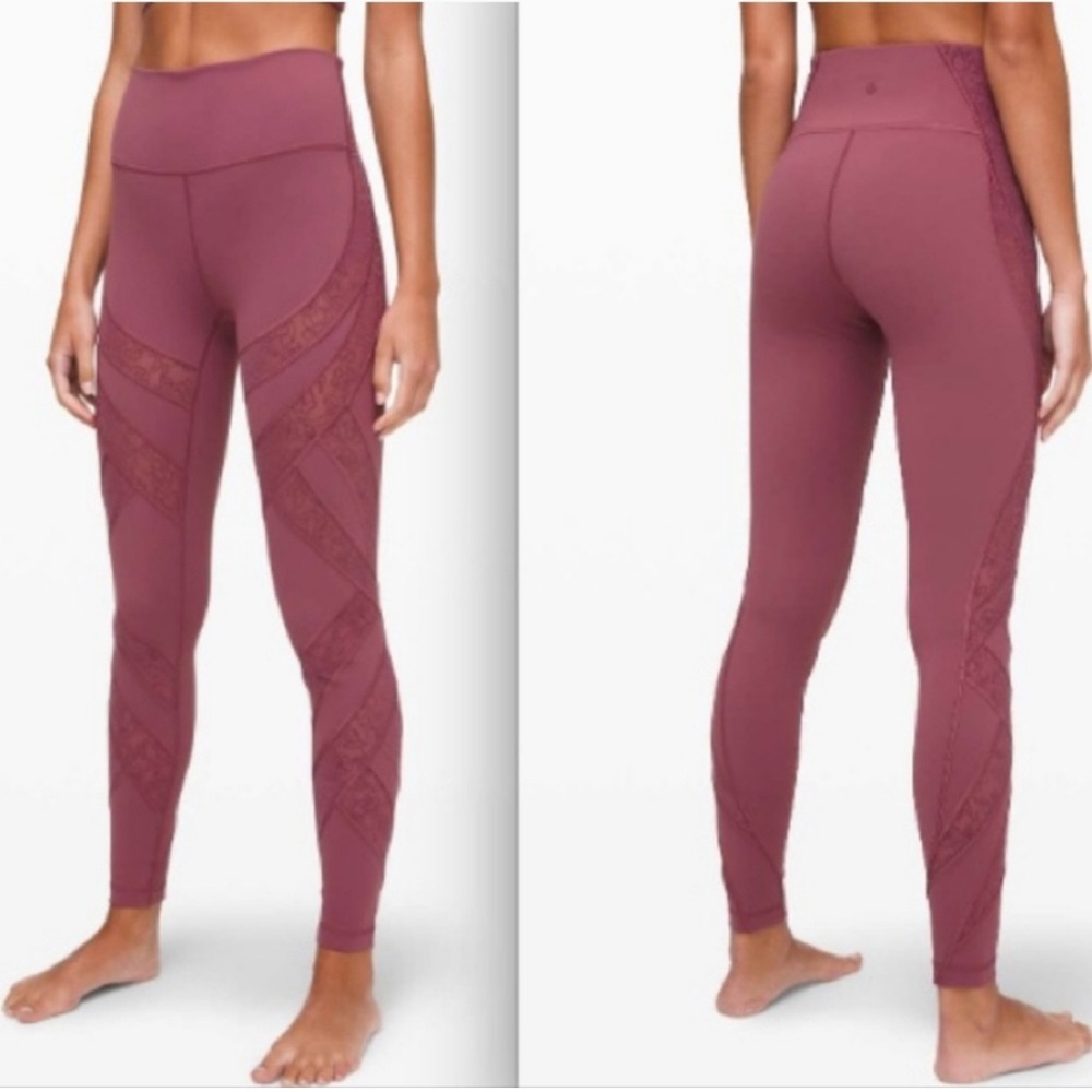 Lululemon Wunder Under Flocked Plumful 2 leggingss